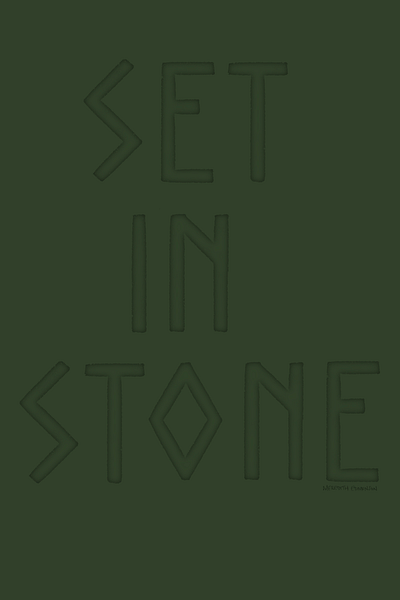 Peachtober 2024 Day 25: Stone peachtober typography