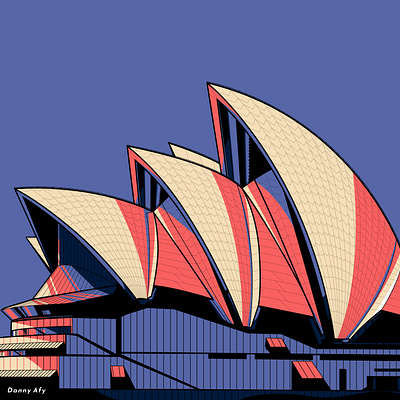 Sydney Opera House, Australia. artprint artwork illustration travel traveling vector vectorart