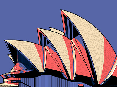 Sydney Opera House, Australia. artprint artwork illustration travel traveling vector vectorart