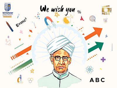 Happy Teachers Day 2024 Sri Eshwar x Media Max branding canva figma graphic design logo poster poster design teachers ui