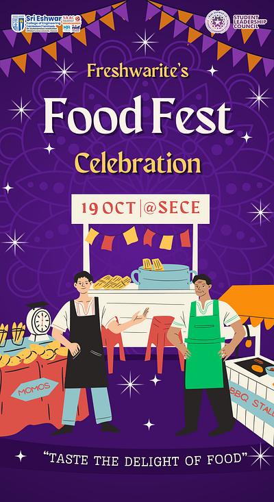 Freshwarite Food Fest 2024 Sri Eshwar College Of Engineering animation branding canva design event events festival figma graphic design illustration logo motion graphics poster ui