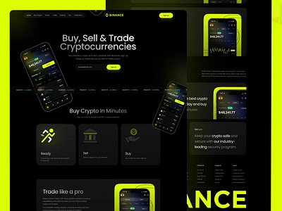 Crypto Website Design crypro exchange crypto crypto currency crypto plarform crypto trading crypto wallet crypto web exchange landing page web design