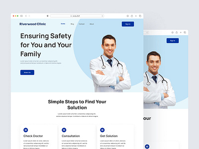 Clinic Web design branding design graphic design illustration logo poster design typography ui ux vector