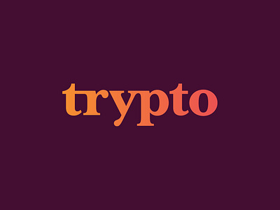 Trypto Wordmark blockchain branding crypto cryptocurrency design graphic design identity logo logo design logotype orange purple red trypto wordmark yellow