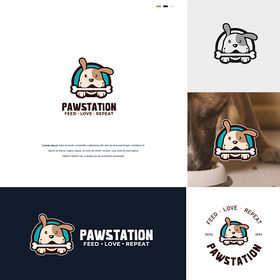 Pawstation branding graphic design logo