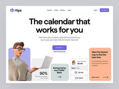 Hipe - Task Manger Website design interface product productivity project management service startup task team management team management website team messaging time management tools time tracking to do list management ui ux web website workflow yasir