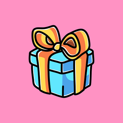 Gift Box Doodle Cartoon Illustration graphics