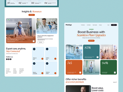 Medigo Health Care Website design doctor health health care health tracking healthcare hospital landing page medical medical care modern project science service ui web web design webdesign website