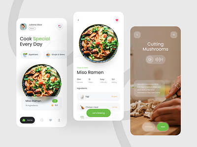 Recipe App with Meal Planner app apps branding clean cook design enthusiast food graphic design home illustration ingredient meal modern planner recipe simple ui ux website