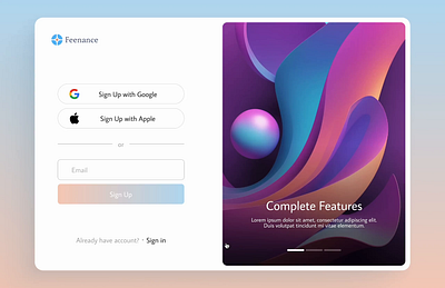 Daily UI day #1 - Sign Up page app design interface prototype sign up ui ux web app