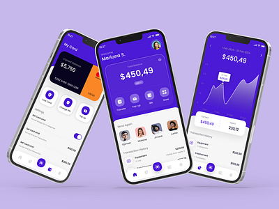 Finance - Mobile App app banking ebanking finance fintech mobile app mobile application money online wallet payment shasanko das transaction ui ux