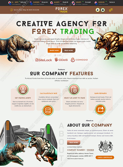 HYIP Template - Professional Design to Attract Investors! bull and bear cryptocurrency design gc hyip template goldcoders goldcoders hyip template graphic design hyip hyip template hyip templates investment template trading ui web design website website design