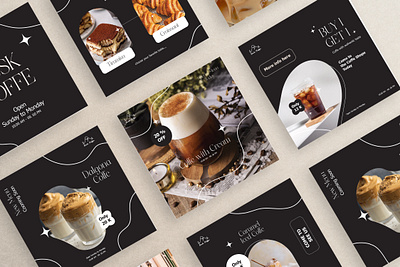 Dusk Coffe Instagram Template Design branding coffe design graphic design logo socialmediapost socialmediatemplate template