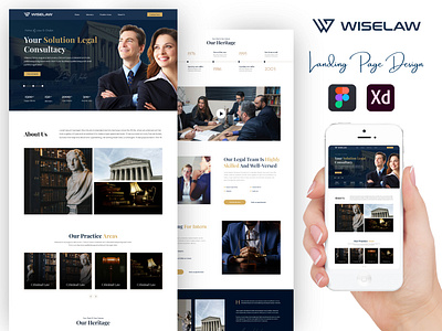 Law, lawyer, legal, attorney, law firm landing page design. app design branding business company creative design figma landing page law law firm lawyer logo ui uidesign uiux user exprience user interface website design wireframe wordpress