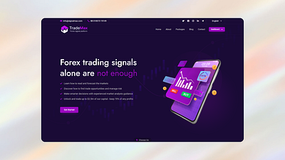 Forex Signals Provider Landing Page Design forex forex signals trading ui