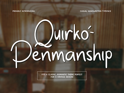 Quirko Penmanship - Casual Handwritten | Free Font branding casual design font free font graphic design handwriting handwritten illustration logo modern playful quirky retro signature type design typeface typography vintage