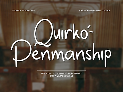 Quirko Penmanship - Casual Handwritten | Free Font branding casual design font free font graphic design handwriting handwritten illustration logo modern playful quirky retro signature type design typeface typography vintage