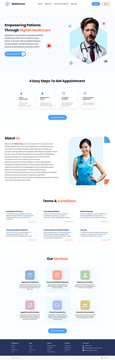 AI Generated Healthcare Landing Page ai generated healthcare web healthcare web applications healthcare websites uiux of healthcare application