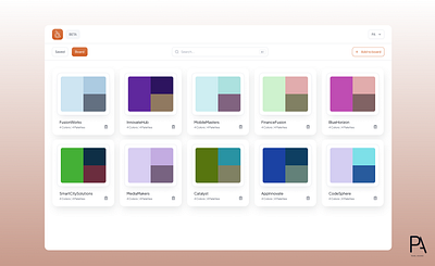 Project Color Board design mobile ui ux web