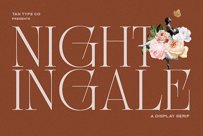 TAN - NIGHTINGALE art deco art deco font elegant font elegant serif luxury font retro retro font serif display serif font serif typeface vintage font vintage logo vintage serif vintage serif font