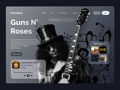 Music Web Platform Concept app design artist design e music figma figma design music music app music concept music landing page music player music web platform concept music website rifat ony slash sounbox ui ux website design