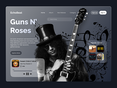 Music Web Platform Concept app design artist design e music figma figma design music music app music concept music landing page music player music web platform concept music website rifat ony slash sounbox ui ux website design