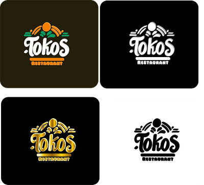 TOKOS Restaurant branding design graphic design illustration l logo motion graphics typography vector