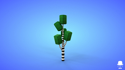 Voxel Tree 6.1 Model - 3D Lowpoly Game Asset 3d 3d model fantasy game asset lowpoly magicavoxel voxedit voxel art