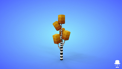 Voxel Tree 6.2 Model - 3D Lowpoly Game Asset 3d 3d model autumn fantasy game asset lowpoly magicavoxel voxedit voxel art yellow