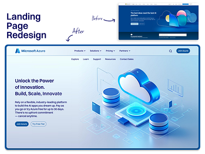 Azure Landing Page Redesign figma landing page redesign