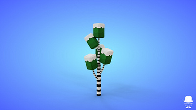 Voxel Tree 6.5 Model - 3D Lowpoly Game Asset 3d 3d model cartoon fantasy game asset lowpoly magicavoxel snowed voxedit voxel art