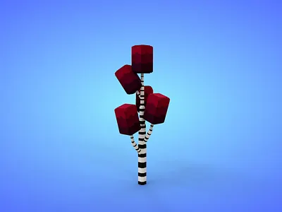 Voxel Tree 6.6 Model - 3D Lowpoly Game Asset 3d 3d model cartoon fantasy game art game asset lowpoly magicavoxel voxedit voxel art