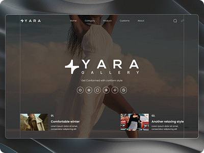 YARA Gallery Website branding fashion product ui website