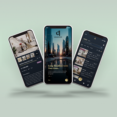 Real Estate App app graphic design logo motion graphics real estate ui uiux ux