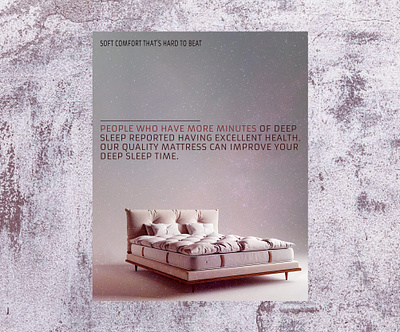 Mattress poster bed branding color design graphic graphic design mattress poster poster style typography ui