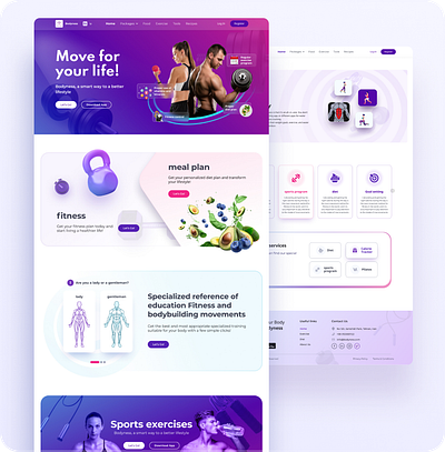 Fitness Website animation figma graphic design motion graphics protoryping ui ux