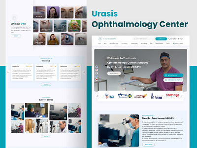 Urasis Ophthalmology Center managed by Dr. Arua Nasser MD MPH deisgn interface ui ux website