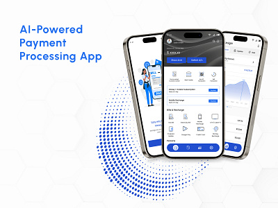 AI-Powered Payment Processing App app design branding design graphic design illustration mobile app development payment app payment processing app ui upi