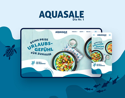 AQUASALE Website Redesign adobe xd branding corporate design food graphic design illustration ui ux web webdesign website