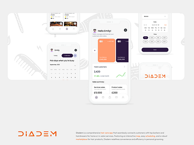 Diadem: Dual Interface Haircare Experience Case Study case study graphic design haircare experience mobile design product design ui ux