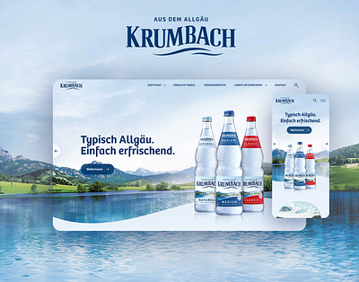 Krumbach Website Redesign branding corporate design food illustration krumbach ui water web webdesign website