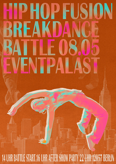 URBAN FLYER breakdance flyer gradiantmap highcontrast poster