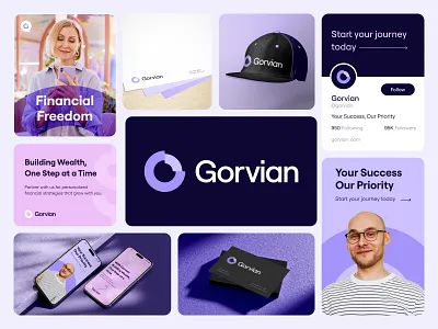 Gorvian | Finance Logo & Branding bank logo banking banking branding brand guidelines brand identity branding business logo company logo crypto finance branding finance logo finances fintech investment logo logo design minimalist logo money visual identity webdesign