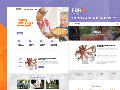 Website for Fundraising - FDR company design elegant fundraising graphic design ui web website