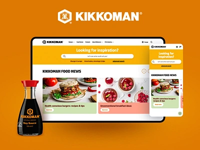 Kikkoman EU Website branding corporate design food illustration kikkoman ui web webdesign website