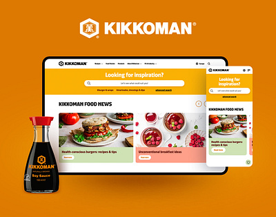 Kikkoman EU Website branding corporate design food illustration kikkoman ui web webdesign website