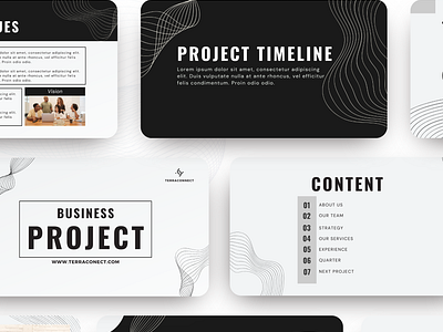 Monochrome Business Project Presentation Design ppt design