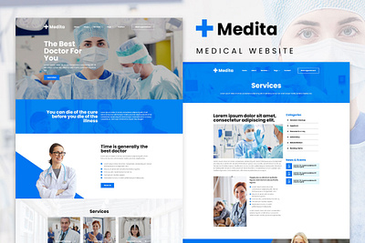 Website for Medical Services - Medita design graphic design health hospital innerpage landing page medic medical modern ui uiux website