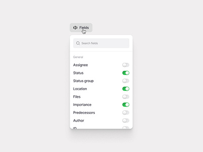 Add new fields dropdown components design system dropdown product design saas saas product ui webapp