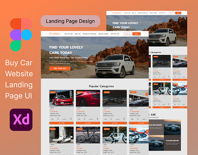 Buying Car Website Landing Page UI branding case study landing page ui ux website